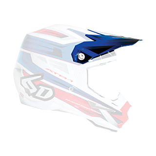 6D Helmet Visor ATR-1 V2 Pilot - Red / White / Blue