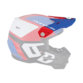 6D Helmet Visor ATR-2 Helo - Red / White / Blue