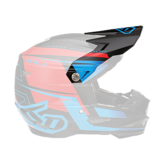 6D Helmet Visor ATR-2 Mach - Red / Black / Blue
