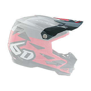6D Helmet Visor ATR-2 Merge - Red / Grey / Black