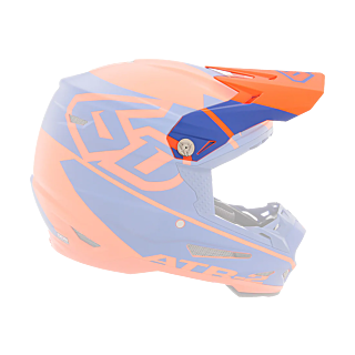6D Helmet Visor ATR-2 Sector Mat - Orange / Blue