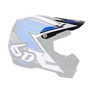 6D Helmet Visor ATR-2 Strike Glans - Blue / White