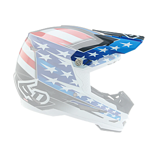 6D Helmet Visor ATR-2 Super Patriot - Red / White / Blue