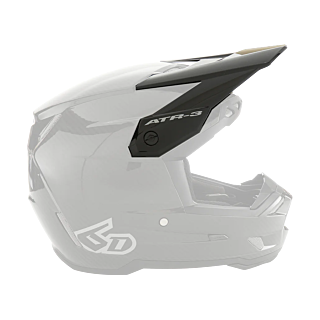 6D Helmet Visor ATR-3 Solid - Gloss Black