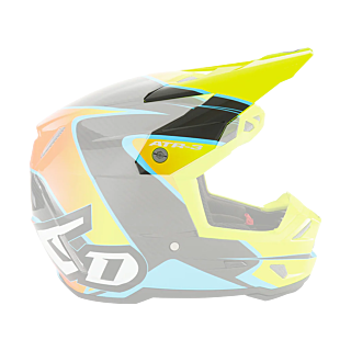 6D Helmet Visor ATR-3 Wave - Cyan / Neon Orange / Yellow