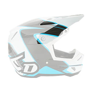 6D Helmet Visor ATR-3 Wave - Cyan / White