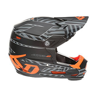 6D Youth Motocross Helmet ATR-2Y Havoc - Neon Orange / Black