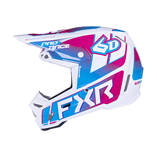 6D Youth Motocross Helmet ATR-3Y FXR - Blue Razz / White