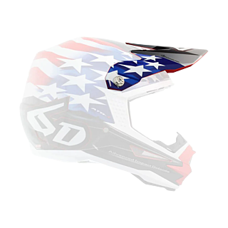 6D Youth Helmet Visor ATR-1Y Patriot - Red / White / Blue