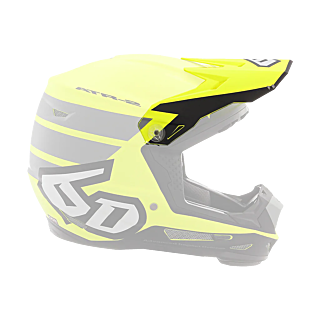 6D Youth Helmet Visor ATR-2Y Stripe - Neon Yellow / Grey