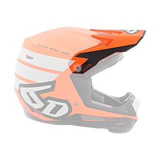 6D Youth Helmet Visor ATR-2Y Stripe - Orange / White