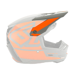6D Youth Helmet Visor ATR-3Y Hex - Neon Orange