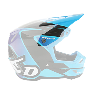 6D Youth Helmet Visor ATR-3Y Wave - Cyan / Blue / Purple