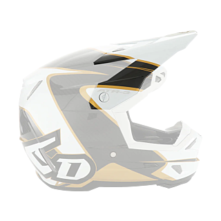6D Youth Helmet Visor ATR-3Y Wave - Gold / White