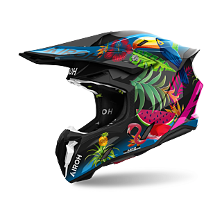 Airoh Motocross Helmet Twist 3 Amazonia - Gloss Multi
