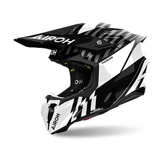 Airoh Motocross Helmet Twist 3 Thunder - Gloss Black / White