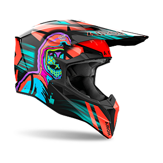Airoh Motocross Helmet Wraap Cyber - Gloss Orange