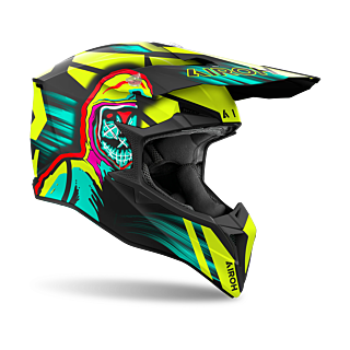 Airoh Motocross Helmet Wraap Cyber - Matte Yellow
