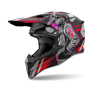 Airoh Motocross Helmet Wraap Cyber - Matte Red