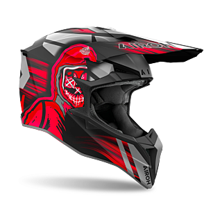 Airoh Motocross Helmet Wraap Cyber - Matte Red