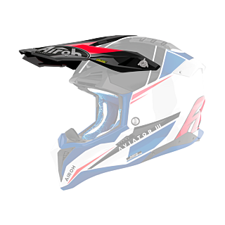 Airoh Helmet Visor Aviator 3 Push - Gloss Blue / Red