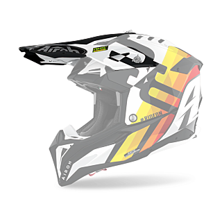 Airoh Helmet Visor Aviator 3 Rainbow - Gloss White / Black / Yellow