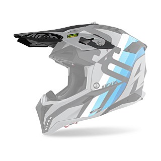 Airoh Helmet Visor Aviator 3 Rainbow - Matte Grey / Black / Blue