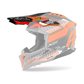 Airoh Helmet Visor Aviator 3 Wave - Fluo Orange / Chrome