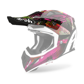 Airoh Helmet Visor Aviator Ace Insane - Matte Green / Pink