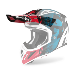 Airoh Helmet Visor Aviator Ace Kybon - Gloss Blue / Red