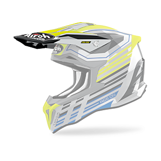 Airoh Helmet Visor Strycker Shaded - Gloss Fluo Yellow / Grey