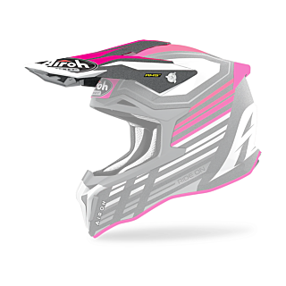 Airoh Helmet Visor Strycker Shaded - Matte Fluo Pink / Grey