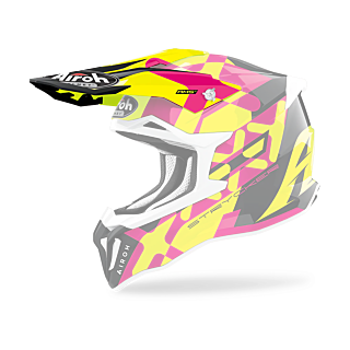 Airoh Helmet Visor Strycker XXX - Gloss Fluo Yellow / Pink
