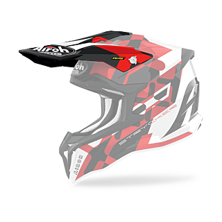 Airoh Helmet Visor Strycker XXX - Gloss Red / Black / White