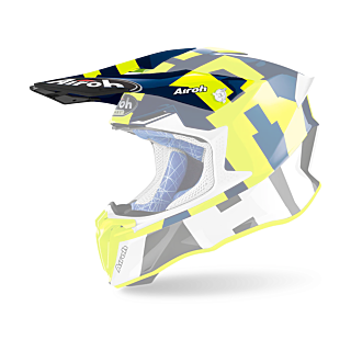 Airoh Helmet Visor Twist 2.0 Frame - Gloss Fluo Yellow / Blue / White