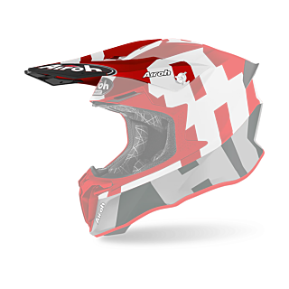 Airoh Helmet Visor Twist 2.0 Frame - Matte Red / White