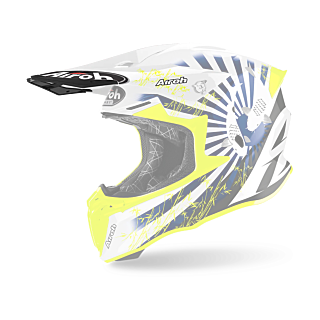 Airoh Helmet Visor Twist 2.0 Katana - Gloss Fluo Yellow / White