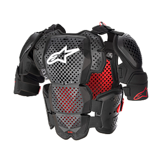 Alpinestars Chest Protector A-10 V2 Full - Anthracite / Black / Red