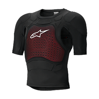 Alpinestars Chest Protector Soft Bionic Plasma LT Kort - Black / White