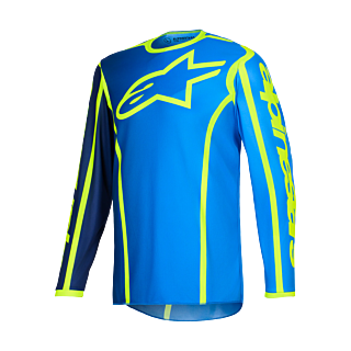 Alpinestars Motocross Jersey 2026 Fluid Apex - Blue / Fluo Yellow
