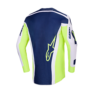 Alpinestars Motocross Jersey 2026 Racer Air Riway - Light Grey / Fluo Yellow / Blue