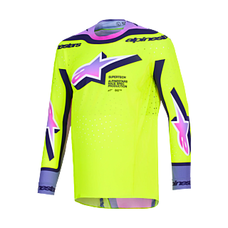 Alpinestars Motocross Jersey 2026 Supertech Vista - Yellow / Purple / Black