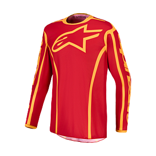 Alpinestars Motocross Gear 2027 Fluid Apex V2 - Fire Red / Gold