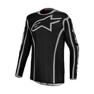 Alpinestars Motocross Jersey 2027 Fluid Apex V2 - Black / Silver
