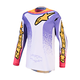 Alpinestars Motocross Jersey 2027 Fluid Drag - Light Lilac / Blue / Iris / Gold