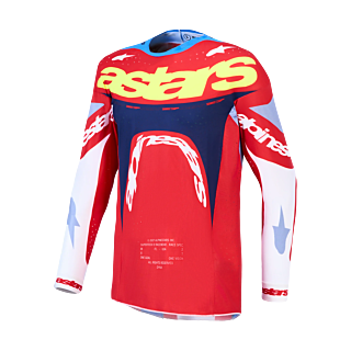 Alpinestars Motocross Gear 2027 Supertech Dyna - Fire Red / White / Navy / Blue