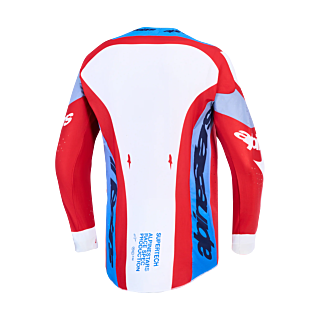 Alpinestars Motocross Jersey 2027 Supertech Dyna - Fire Red / White / Navy / Blue