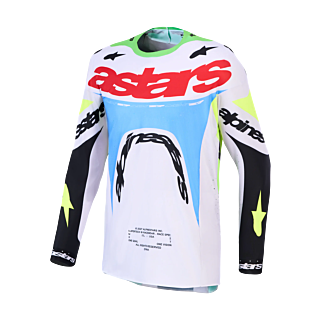 Alpinestars Motocross Jersey 2027 Supertech Dyna - Light Lilac / Fluo Green / Black
