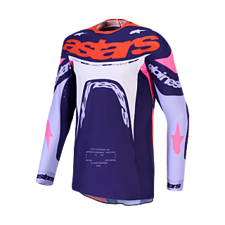 Alpinestars Motocross Jersey 2027 Supertech Dyna - Light Violet / Deep Purple / Fluo Pink
