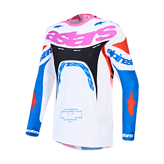 Alpinestars Motocross Gear 2027 Supertech Dyna - White / Blithe Blue / Black / Purple